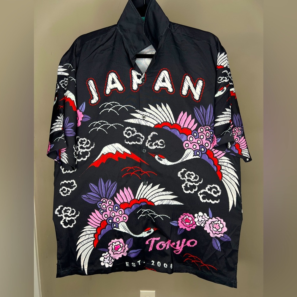 All Over Print Buttons Up Shirt- Japan